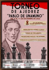 Colegio Arzobispo Fonseca III Torneo de Ajedrez Pablo de Unamuno Salamanca Diciembre 2022