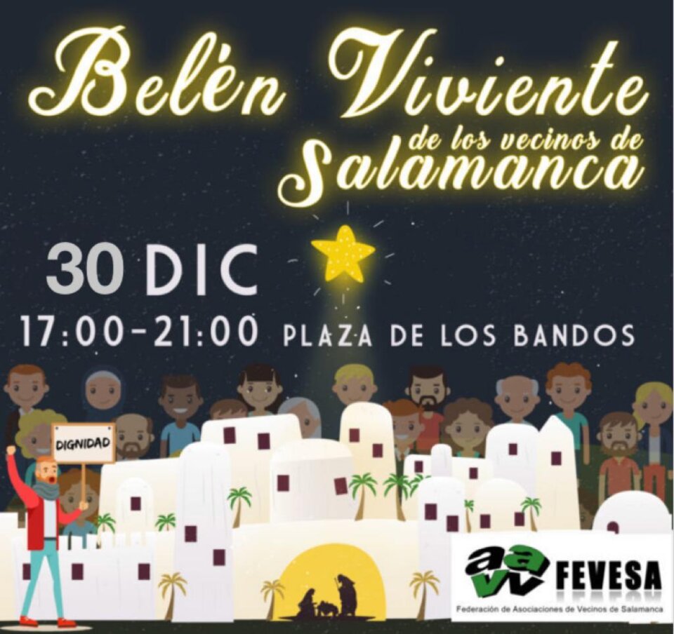 Plaza de los Bandos Belen Viviente de los Vecinos de Salamanca Diciembre 2022