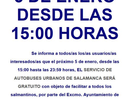 Autobuses gratis para recibir a los Reyes en Salamanca en 2023