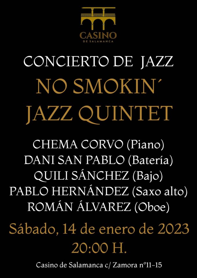 Casino de Salamanca No Smokin' Jazz Quintet Enero 2023