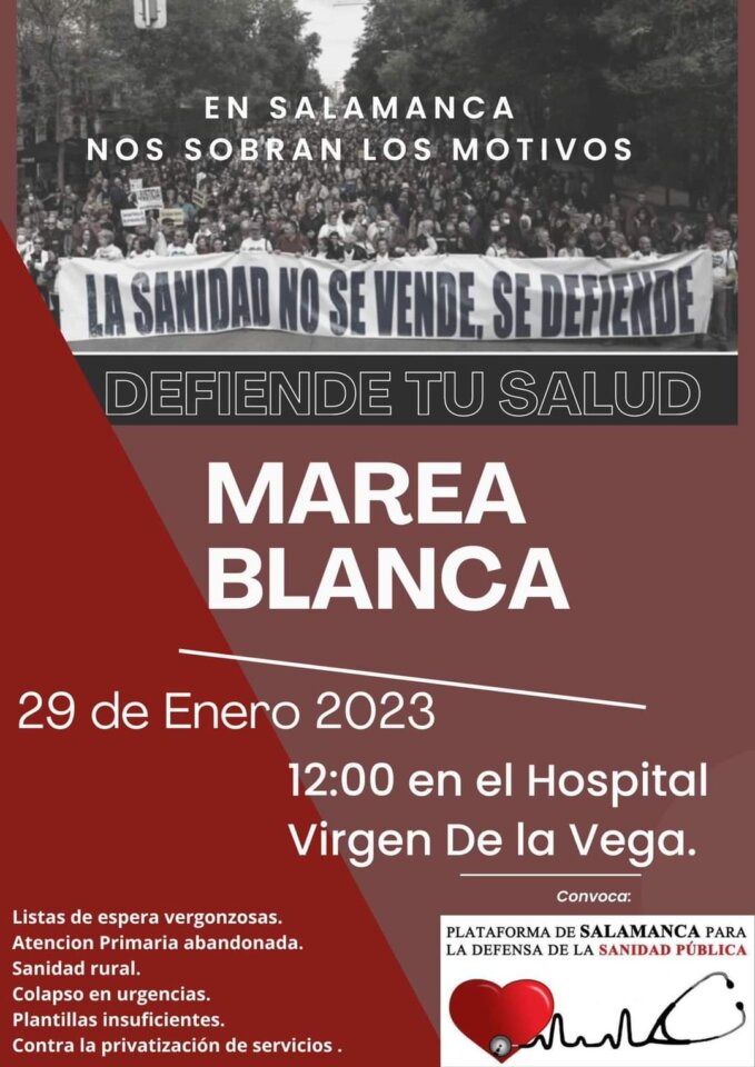 Salamanca Marea Blanca Enero 2023