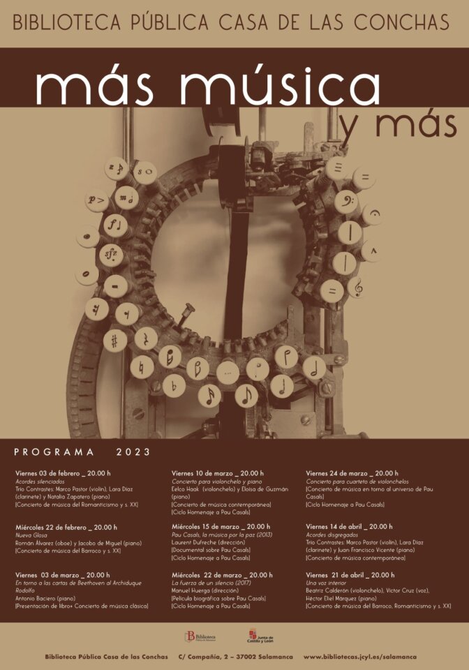 Casa de las Conchas Más música y más Salamanca Febrero marzo abril 2023