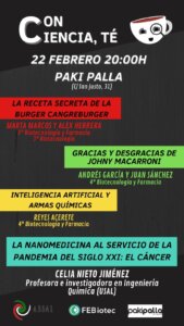 Pakipallá Conciencia, té Salamanca Febrero 2023