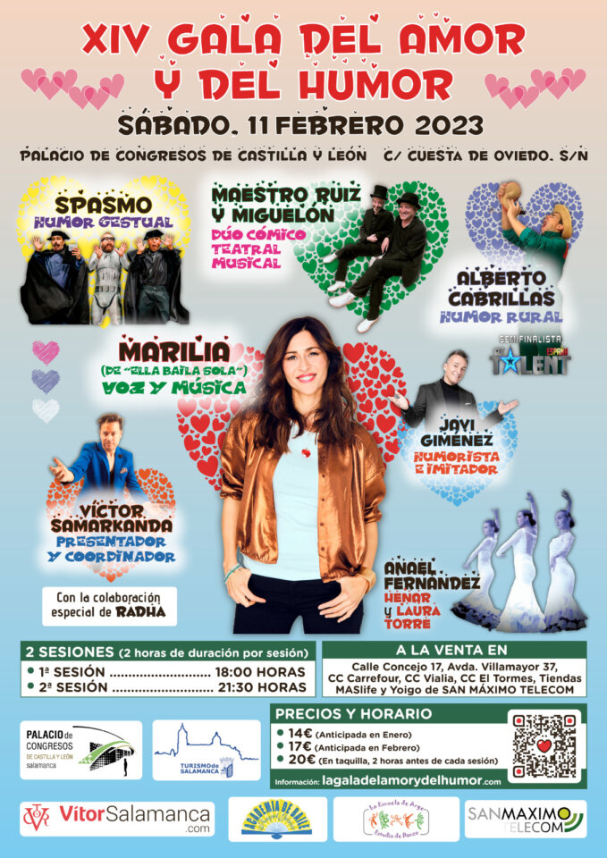 Palacio de Congresos y Exposiciones Gala del Amor y del Humor Salamanca 11 de febrero de 2023