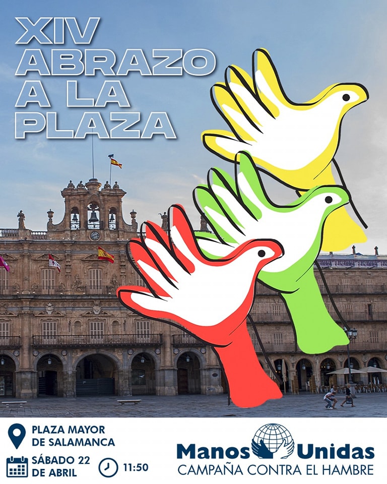 Plaza Mayor XIV Abrazo a la Plaza Manos Unidas Salamanca Abril 2023