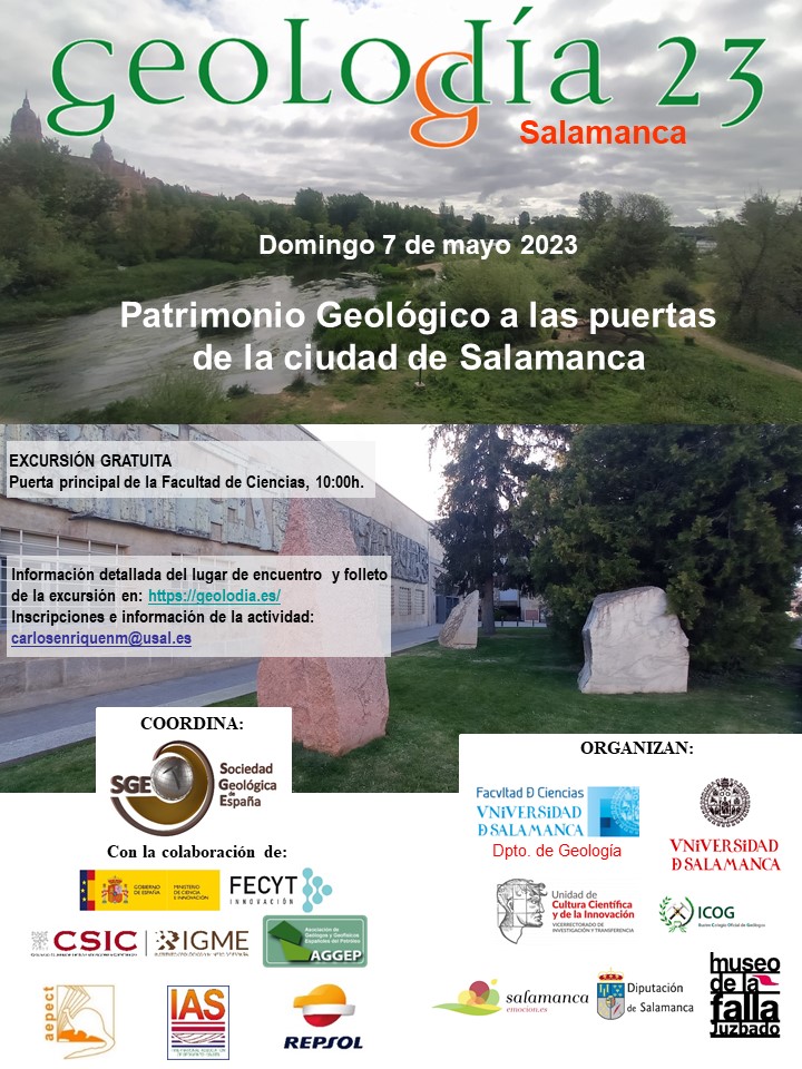 Ciencias y Ciencias Químicas Geolodía 2023 Salamanca Mayo