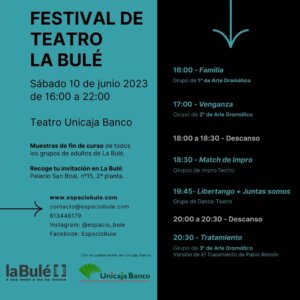 Teatro Unicaja Festival de Teatro La Bulé Salamanca Junio 2023