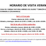 Horarios de julio, agosto y septiembre de 2023 para el Torreón de Sobradillo
