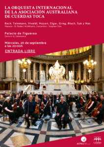 Casino de Salamanca Orquesta Internacional de la Asociación Australiana de Cuerdas Toca Septiembre 2023