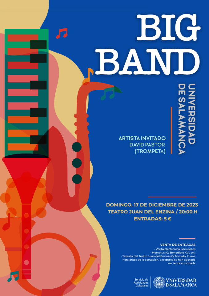 Aula Teatro Juan del Enzina Big Band de la Universidad de Salamanca Diciembre 2023