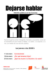 Casa de las Conchas Dejarse hablar: Debates públicos en las Conchas Salamanca Enero 2024