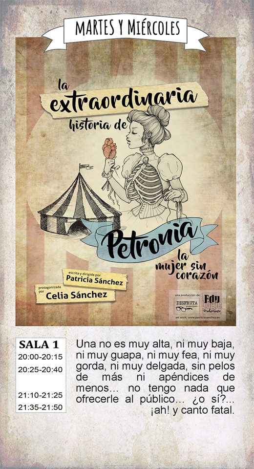 La extraordinaria historia de Petronia, la mujer sin corazón La Malhablada Salamanca Octubre 2017