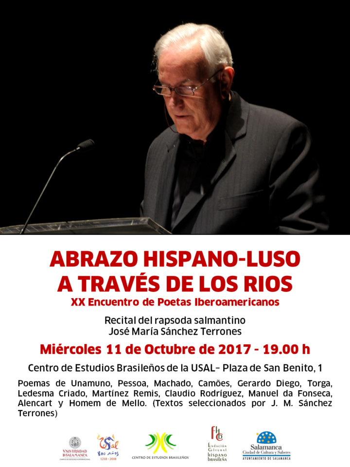 Lectura Poética Abrazo hispano luso a través de los ríos Centro de Estudios Brasileños Salamanca Octubre 2017