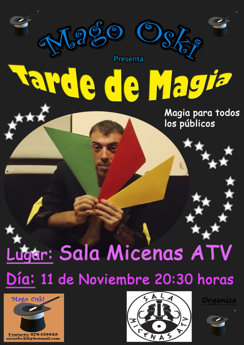 Sala Micenas Adarsa Mago Oski Tarde de magia Salamanca Noviembre 2017