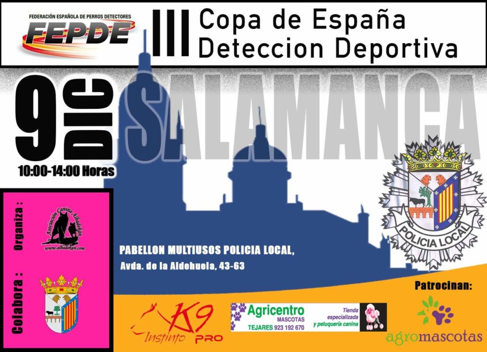 Policía Local III Copa de España de Detección Deportiva Salamanca Diciembre 2017