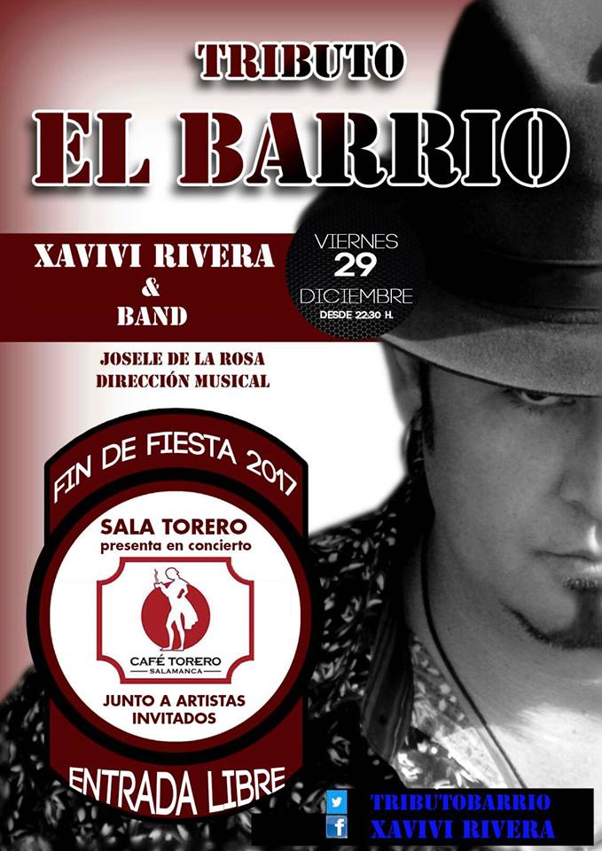 Sala Torero Xavivi Rivera & Band Salamanca Diciembre 2017