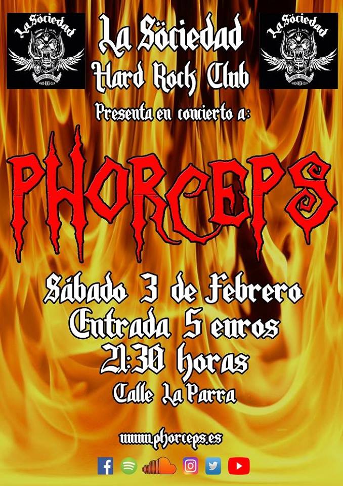 La Sociedad Hard Rock Club Phorceps Salamanca Febrero 2018