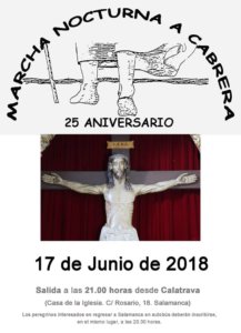 Casa de la Iglesia Marcha Nocturna al Cristo de Cabrera Salamanca Junio 2018