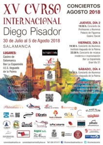 Salamanca XV Curso Internacional Diego Pisador Agosto 2018