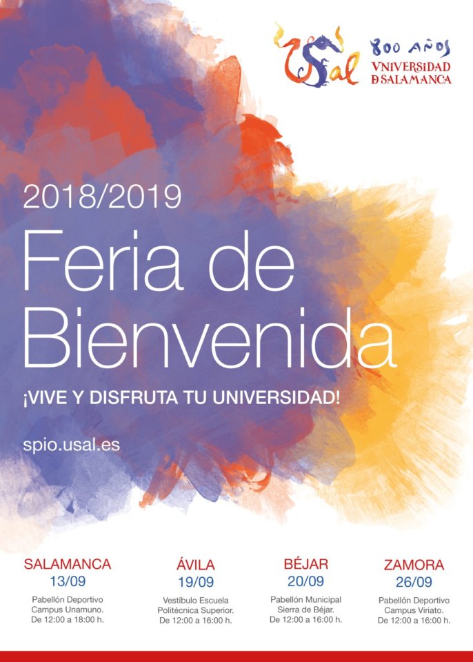 Feria de Bienvenida 2018-2019 Universidad de Salamanca Septiembre 2018