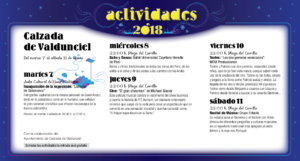 Calzada de Valdunciel Noches de Cultura Agosto 2018