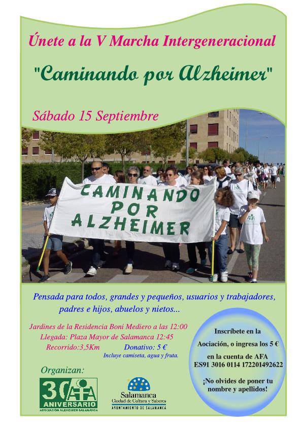 Ferias y Fiestas 2018 Caminando por Alzheimer Salamanca Septiembre