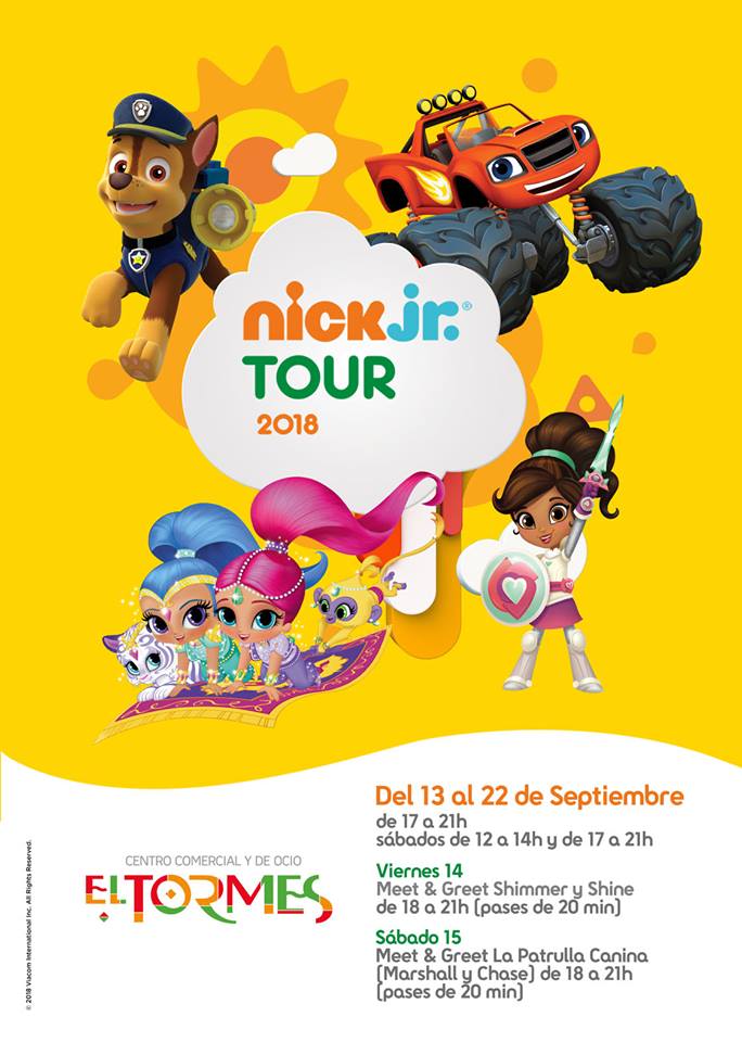 Ferias y Fiestas 2018 Nickelodeon Jr. Tour Centro Comercial El Tormes Septiembre