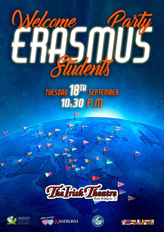 The Irish Theatre Welcome Party Erasmus Students Salamanca Septiembre 2018