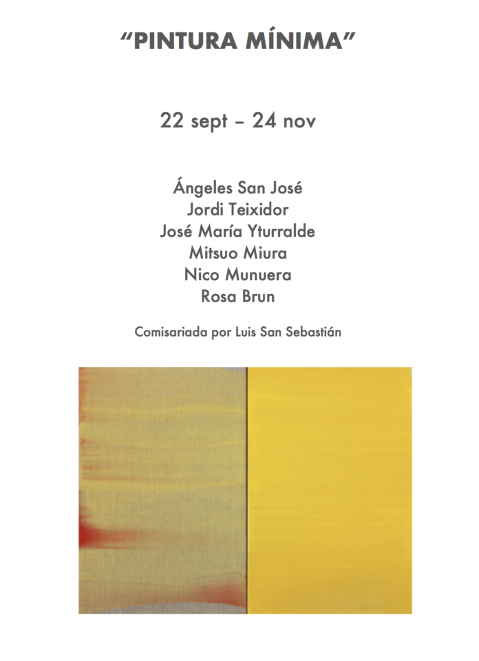 Galería Adora Calvo Pintura mínima Salamanca Septiembre octubre noviembre 2018