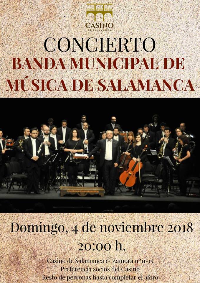 Casino de Salamanca Banda Municipal de Música Noviembre 2018