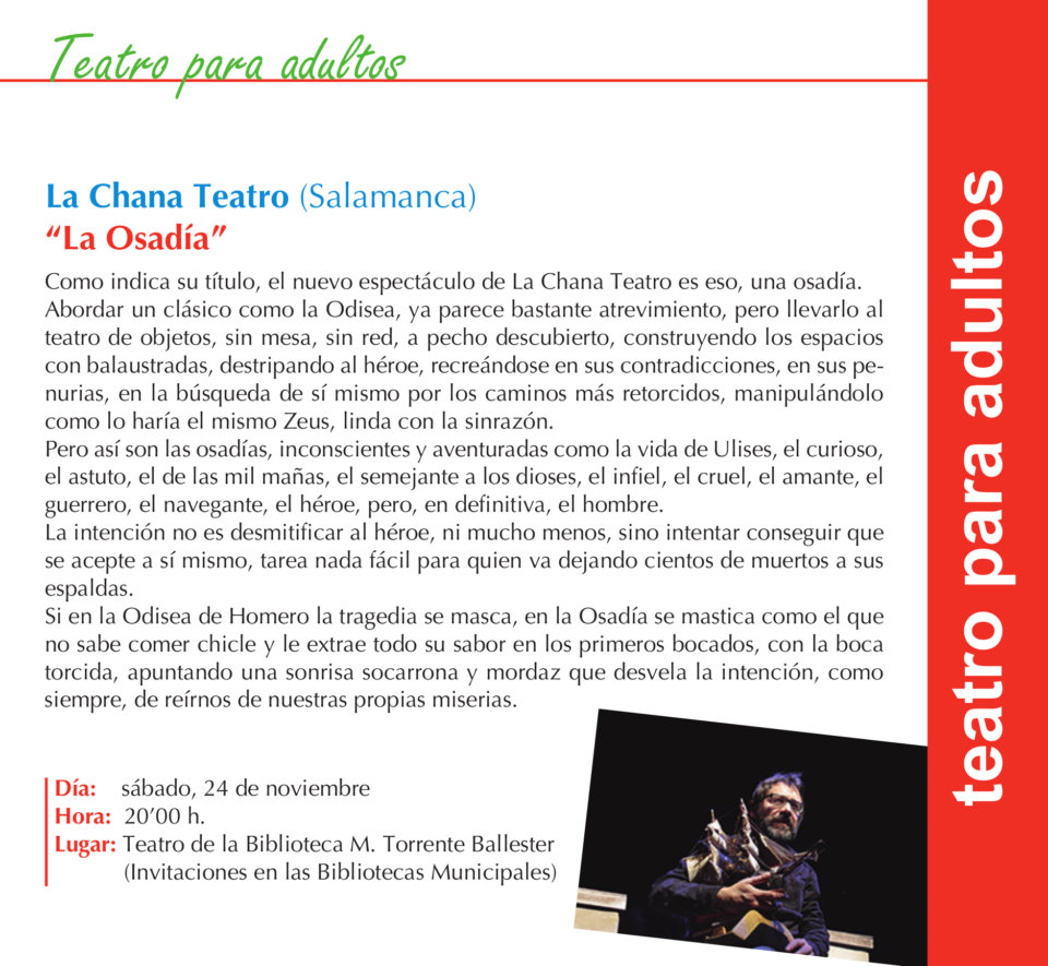 Torrente Ballester La Chana Teatro Salamanca Noviembre 2018