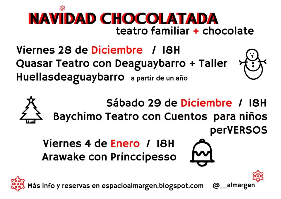 Espacio Almargen Navidad Chocolatada Salamanca Diciembre 2018 enero 2019