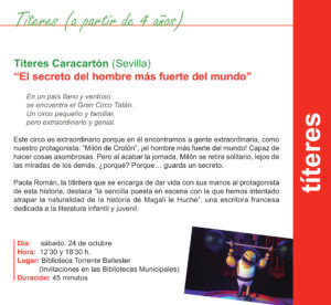 Torrente Ballester Títeres Caracartón Salamanca Octubre 2020