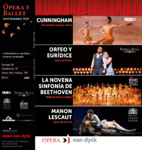 Cines Van Dyck Ópera y Ballet Noviembre 2020 Salamanca