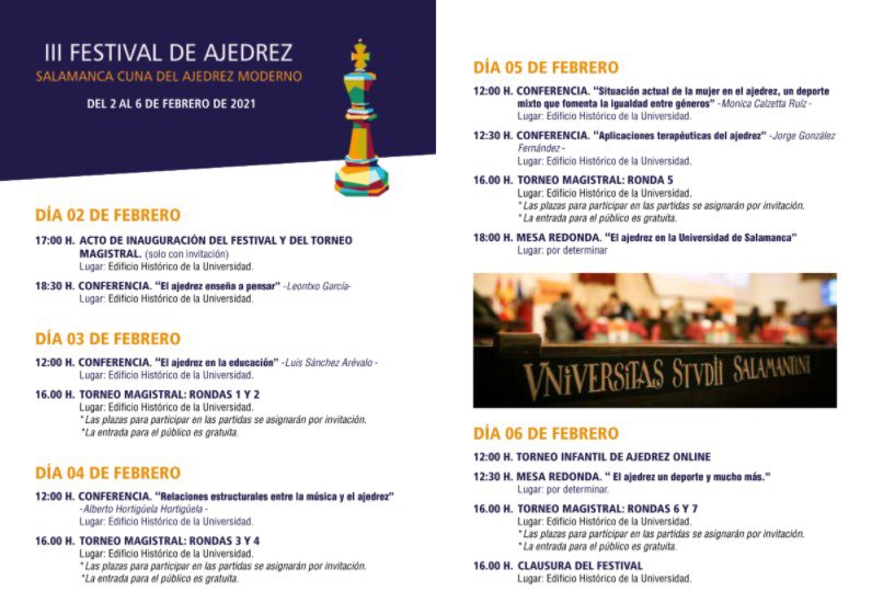 Salamanca III Festival de Ajedrez Febrero 2021
