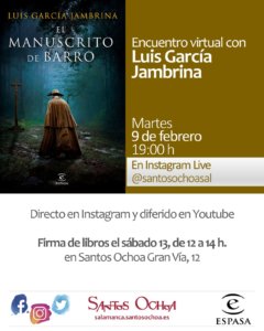 Santos Ochoa Encuentros Virtuales Luis García Jambrina Salamanca y resto del mundo Febrero 2021
