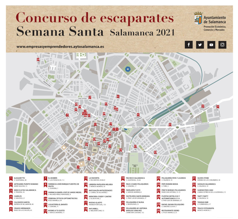 Salamanca Concurso de Escaparates de Semana Santa Marzo abril 2021