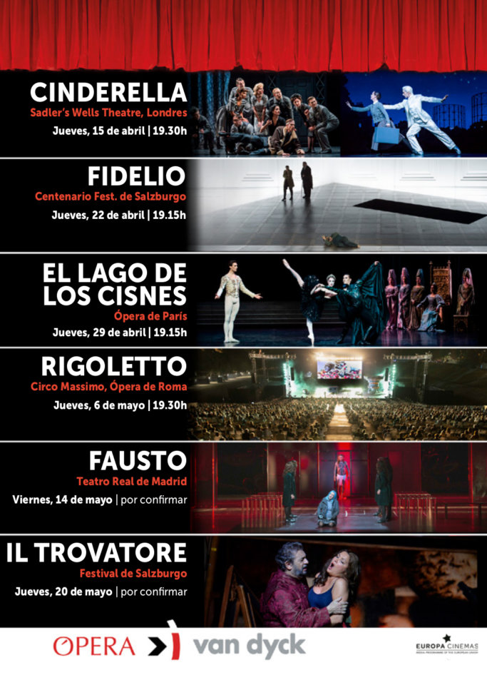 Cines Van Dyck Ópera y Ballet Abril mayo 2021 Salamanca