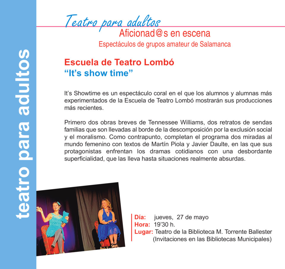 Torrente Ballester Escuela de Teatro Lombó Salamanca Mayo 2021