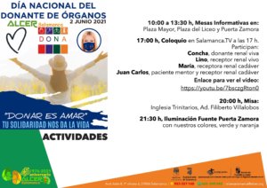 Salamanca Día Nacional del Donante de Órganos Junio 2021