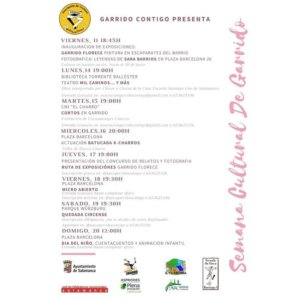 Salamanca Semana Cultural de Garrido Junio 2021