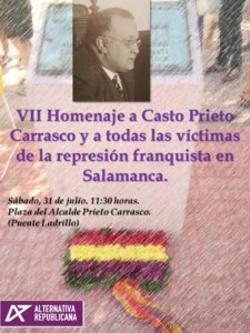 Salamanca VII Homenaje a Casto Prieto Alternativa Republicana Julio 2021