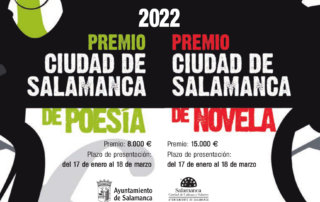 Convocados los Premios Ciudad de Salamanca de Poesía y de Novela 2022