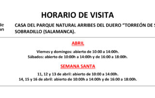 Horarios de abril de 2022 para el Torreón de Sobradillo
