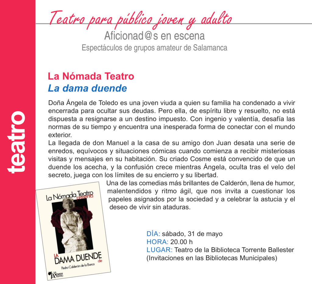Torrente Ballester La Nómada Teatro Salamanca Mayo 2025