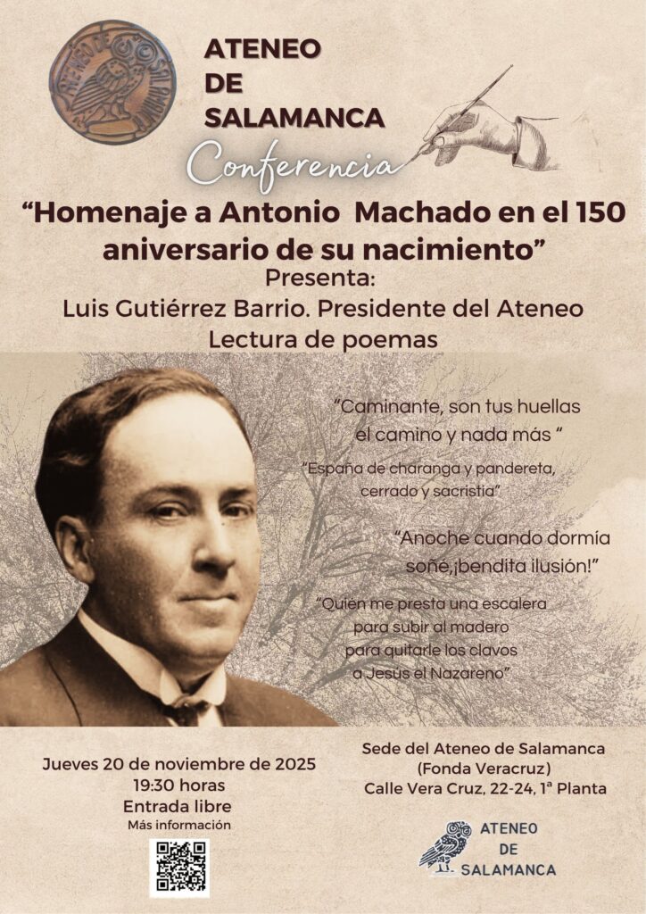Fonda de la Veracruz Homenaje a Antonio Machado en el 150 aniversario de su nacimiento Salamanca Noviembre 2025