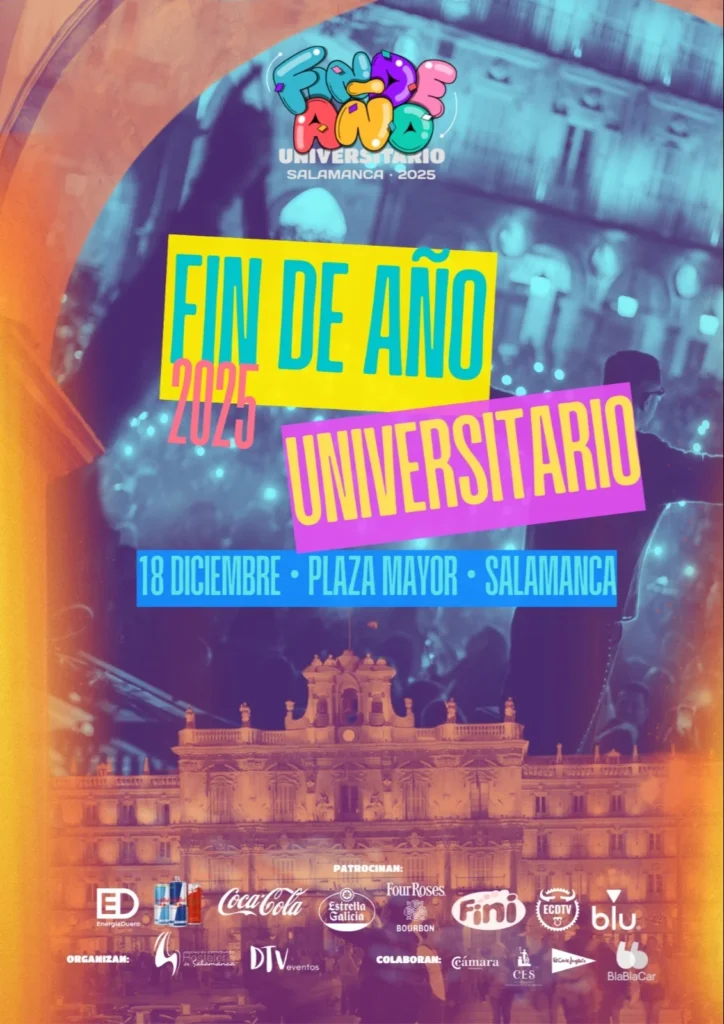 Plaza Mayor Fin de Año Universitario Salamanca Diciembre 2025