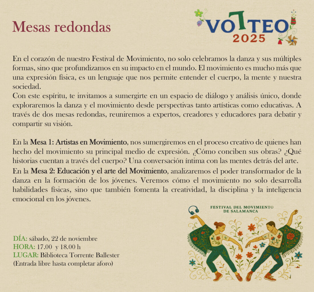 Torrente Ballester Artistas en Movimiento y Educación y el arte en Movimiento Salamanca Noviembre 2025