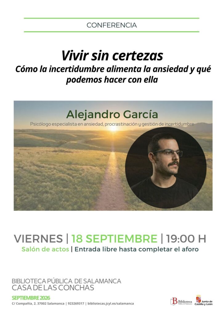 Alejandro García Sánchez en la Casa de las Conchas Salamanca septiembre 2026