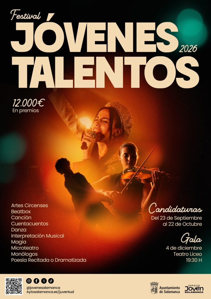 Festival Jóvenes Talentos 2026 en el Teatro Liceo Salamanca diciembre